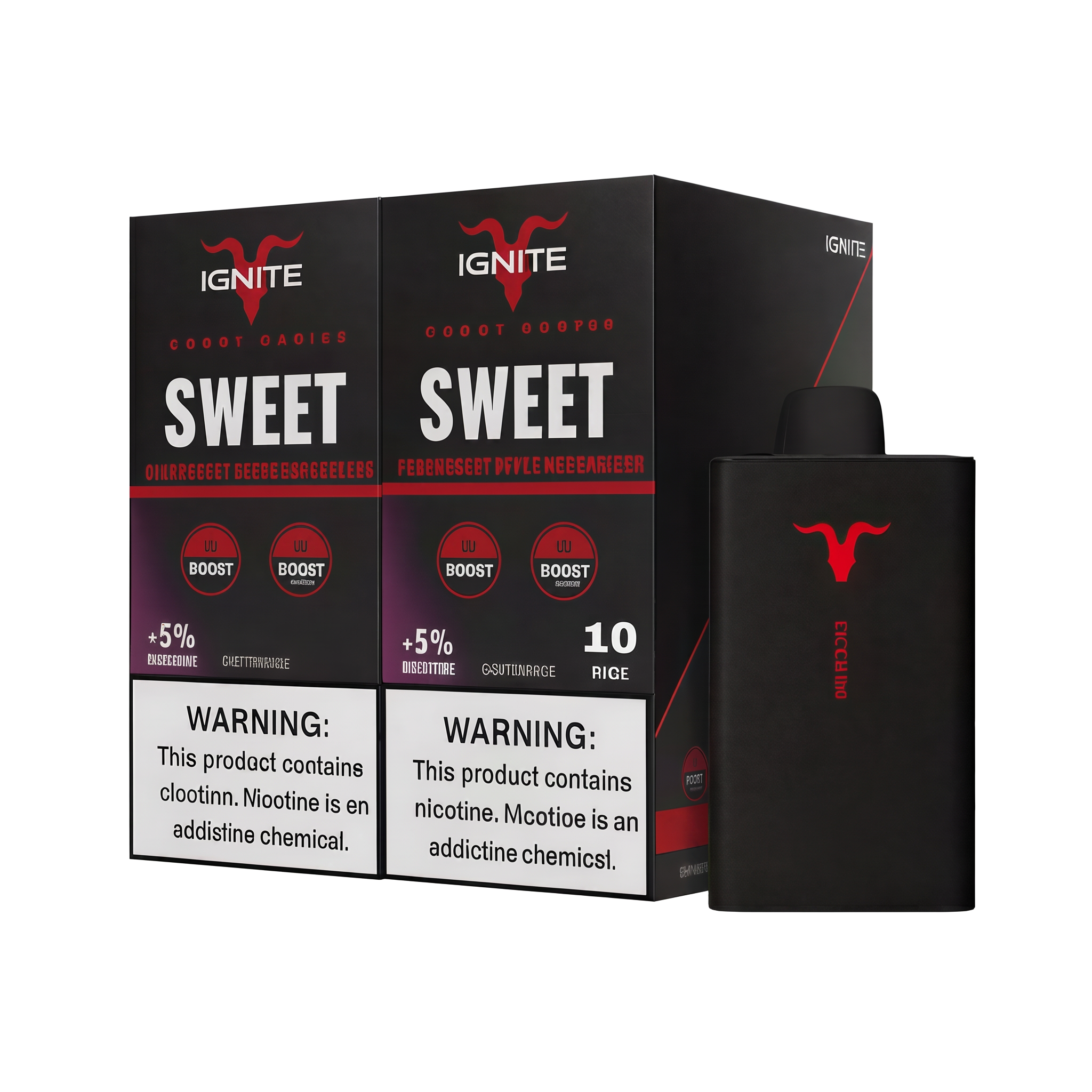 Ignite V-Sweet — pod descartável 40.000 puffs pack de sabores doces