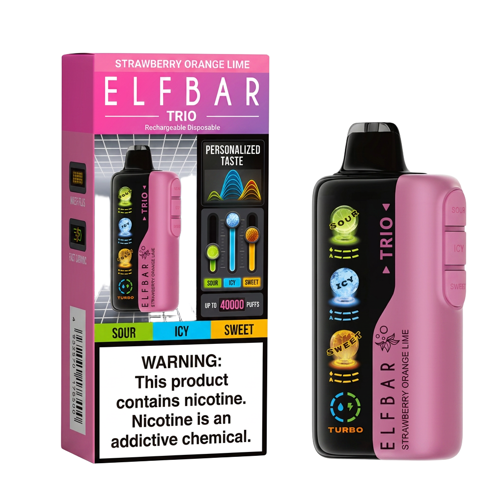 Elfbar Trio 40K — pod 40.000 puffs com sistema 3 sabores em 1